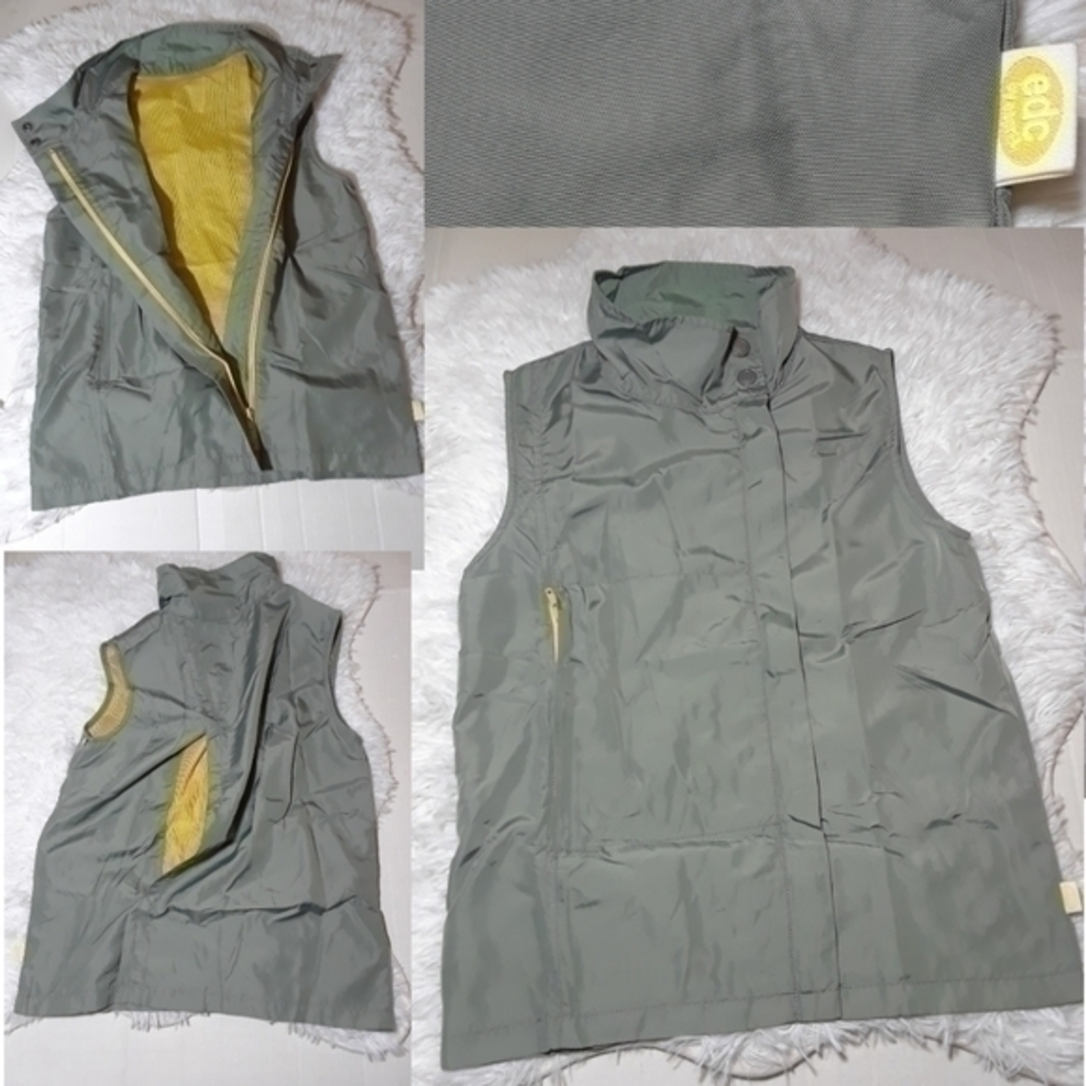 ☄edc By Esprit Nylon Mesh Zipper Front Vest-Size S
